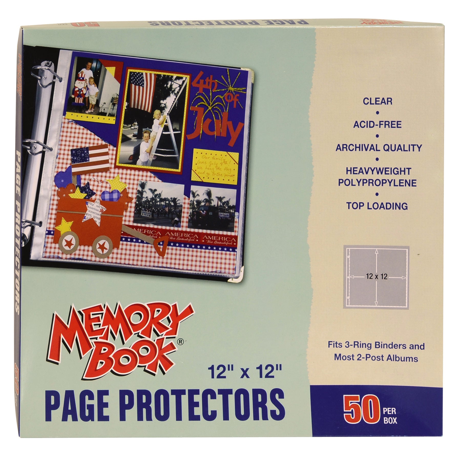Memory Book Scrapbook Flip Pocket, Clear, 6/PK (Set of 12 PK