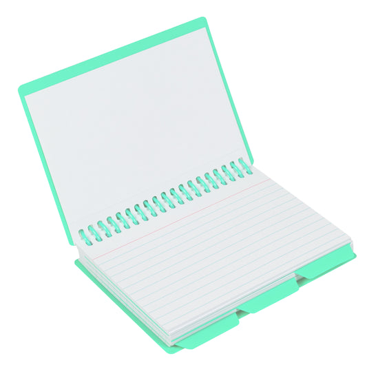 Spiral Bound Index Card Notebook with Tabs (Color May Vary) (Set of 24 Notebooks)