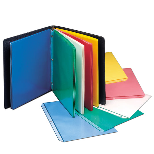 Colored Polypropylene Sheet Protector, assorted colors, 11 x 8 1/2, 50/BX, 62010