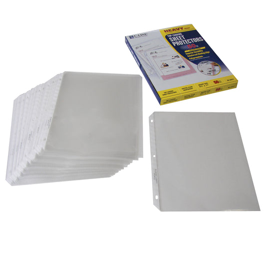 Heavyweight Polypropylene Sheet Protector, clear, 11 x 8 1/2, 50/BX, 62013