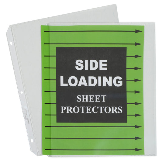 Side Loading Polypropylene Sheet Protector, clear, 11 x 8 1/2, 50/BX, 62313